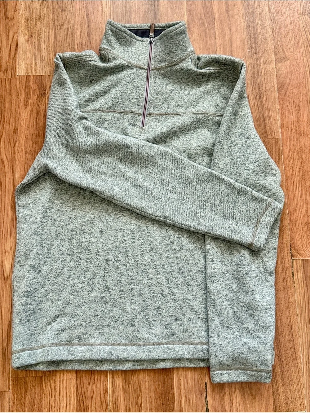 G.H. Bass & Co. Light Gray Quarter-Zip Sweater